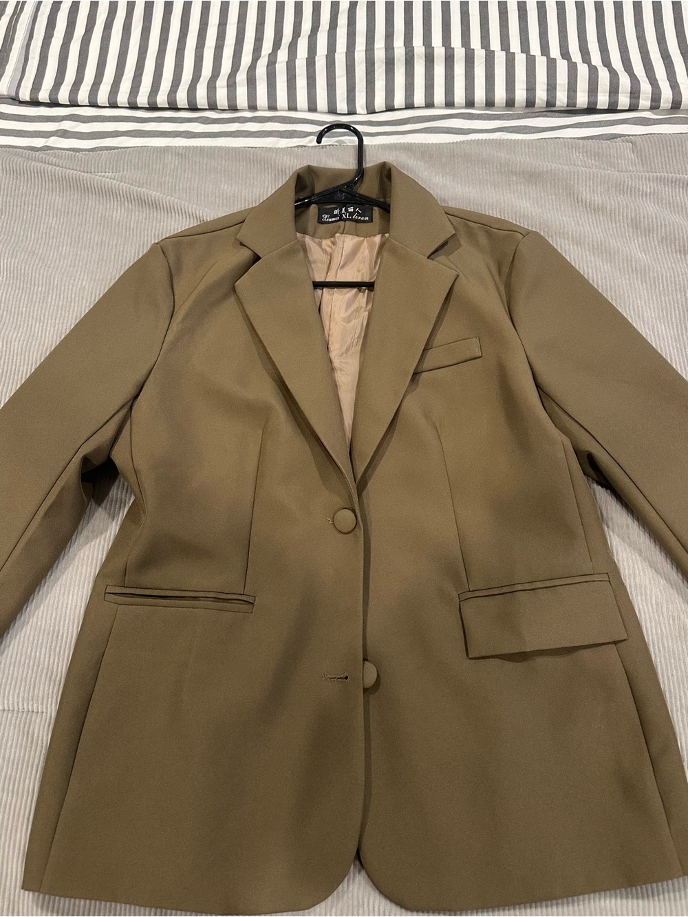 Olive Green Tailored Blazer - Unbranded